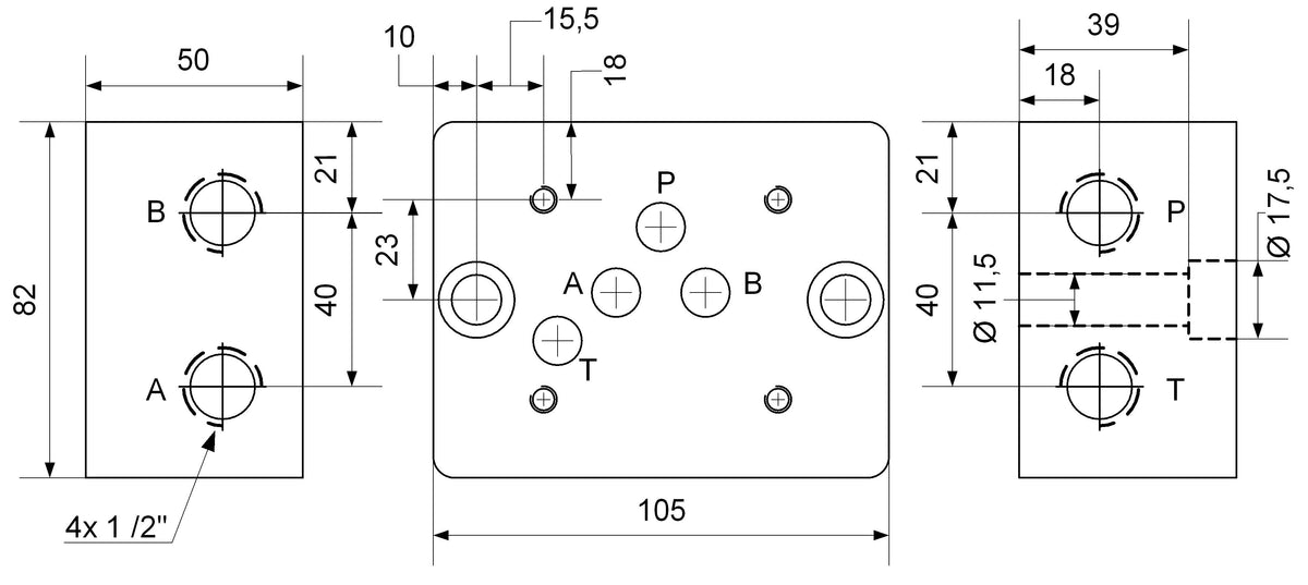 Grundplatten für Cetop Ventile NG 10 – 2 | IM0001115.JPG