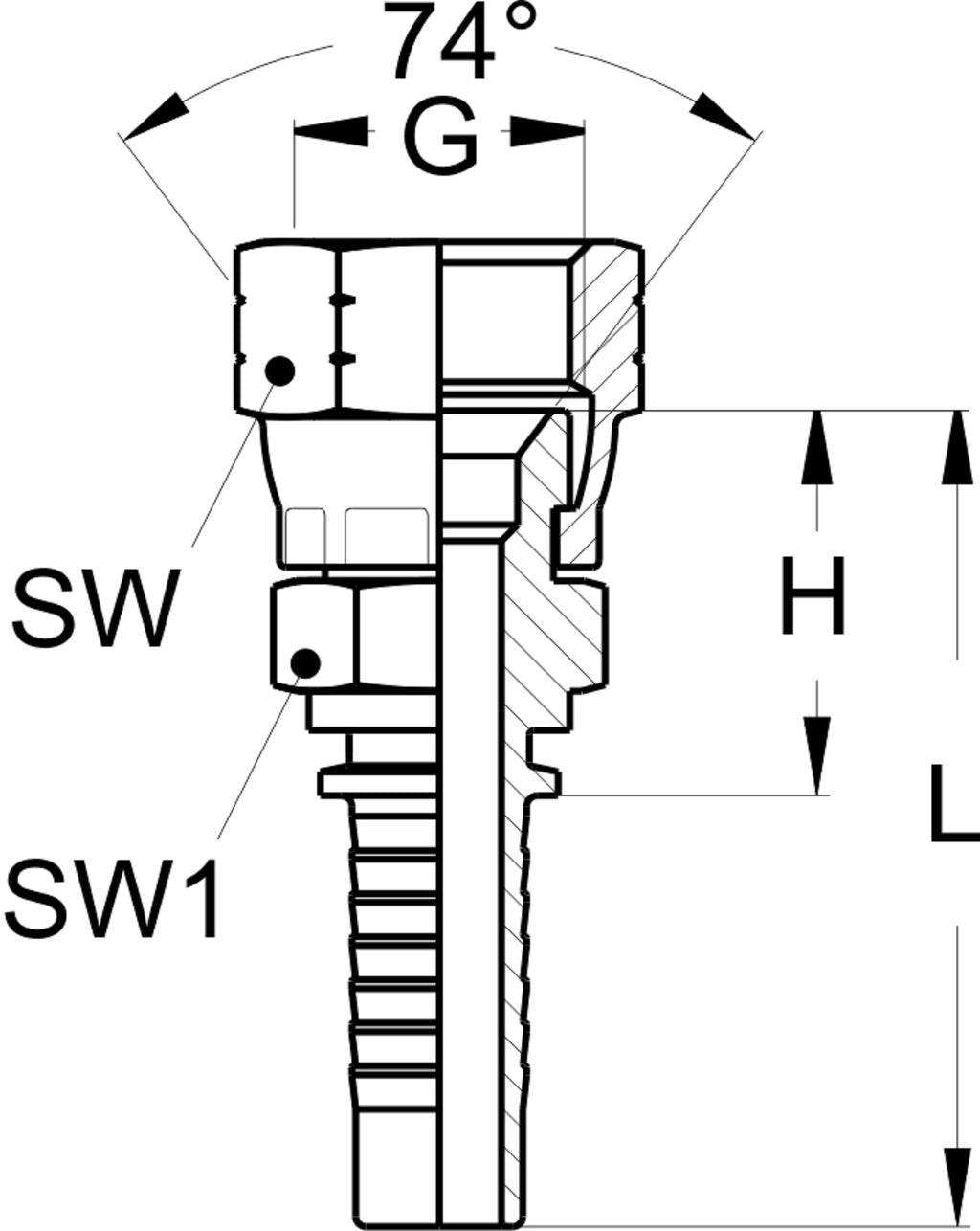 DKJ (J.I.C.) mit Sechskant - Edelstahl – 2 | IM0003308.JPG