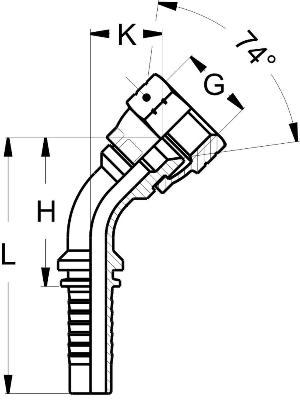 DKJ 45° (J.I.C.) - Edelstahl – 2 | IM0003309.JPG
