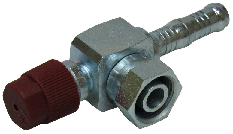 90° für O-Ring Abdichtung kompakt kurz mit Ventil R134a VORNE – 1 | IM0003862.JPG