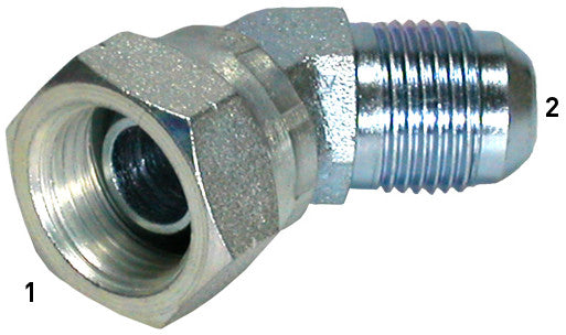 Einstellbare Winkel Adapter 45° vormontiert zöllig/JIC – 1 | IM0018380.JPG